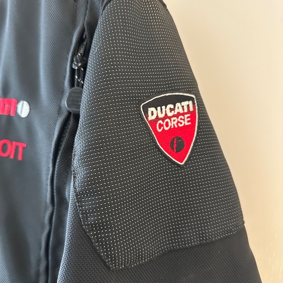 Vintage 90s Ducati Dainese PlayStation Detroit Racing Motorcycle Black Jacket - Picture 3 of 7